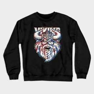 Scary Evil Zombie Viking Skull Crewneck Sweatshirt